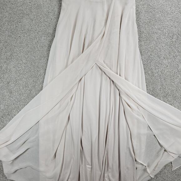 After Six Formal Dress Womens 10R Oat Chiffon Full Length Bridesmaid Evening - Picture 13 of 16
